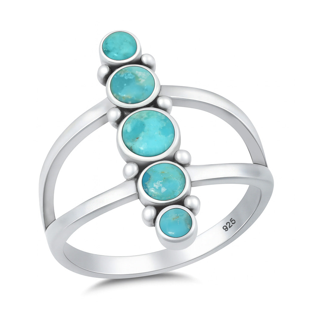 Silver Stone Ring - Stacked Stones