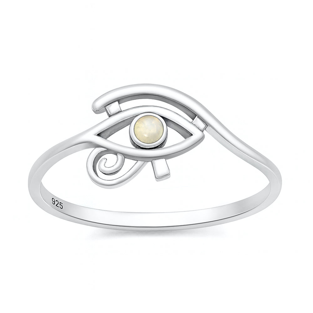 Silver Stone Ring - Eye of Horus
