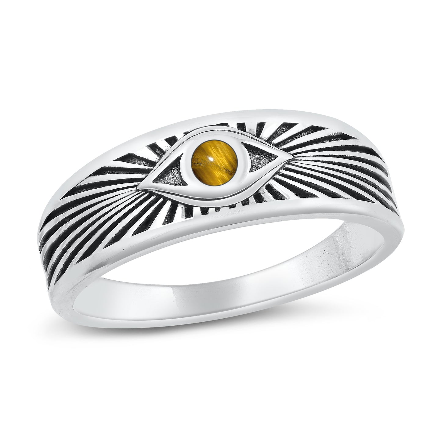 Silver Stone Ring - Eye