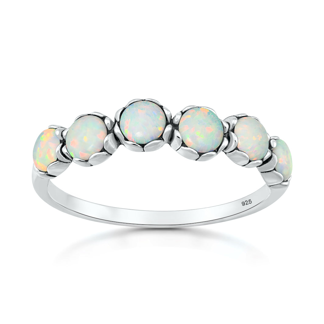 Silver Lab Opal Ring