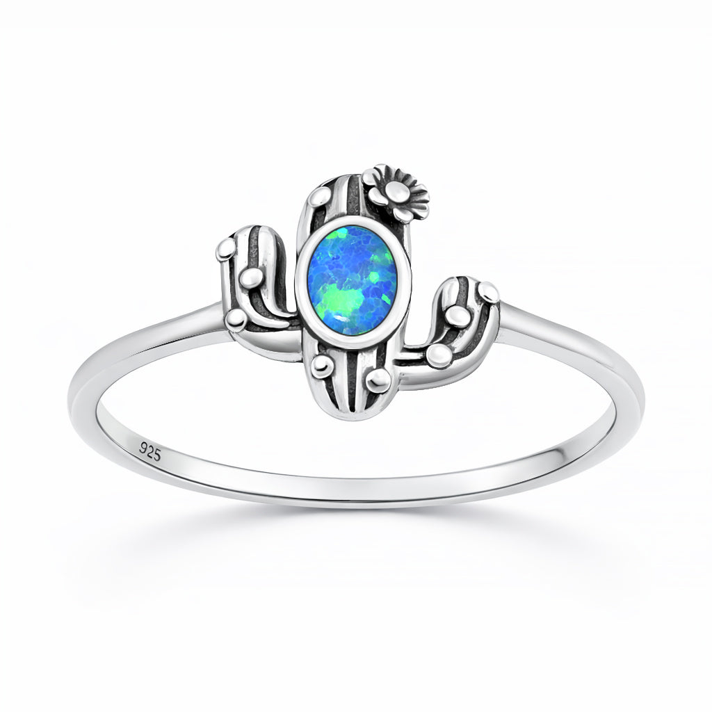 Silver Lab Opal Ring - Cactus