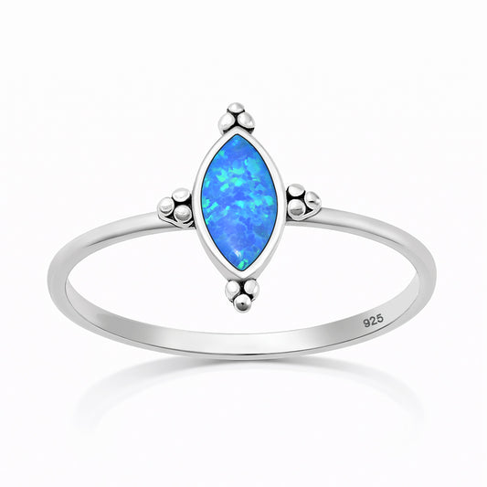 Silver Lab Opal Ring - Bali