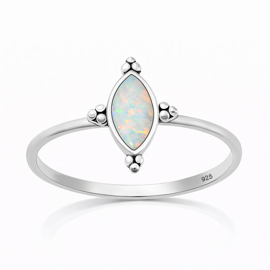 Silver Lab Opal Ring - Bali