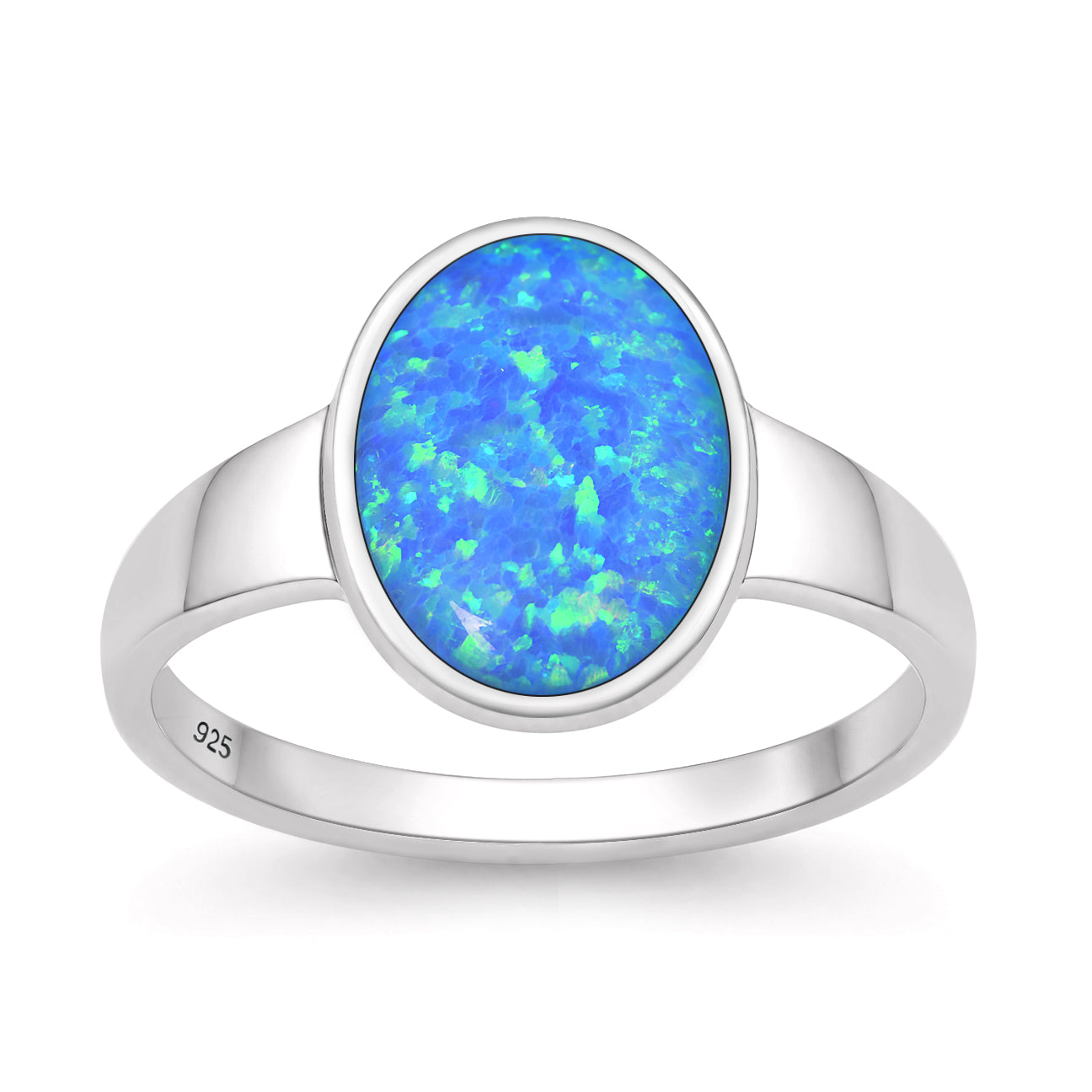Silver Lab Opal Ring