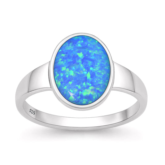 Silver Lab Opal Ring