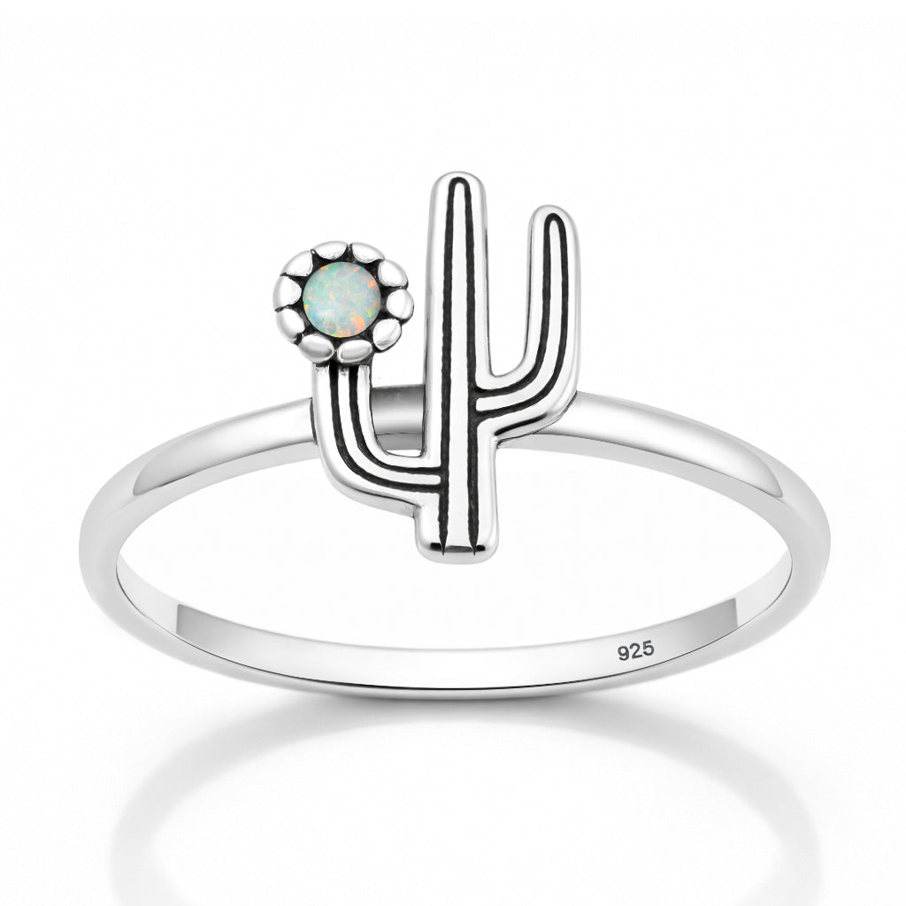 Silver Lab Opal Ring - Cactus