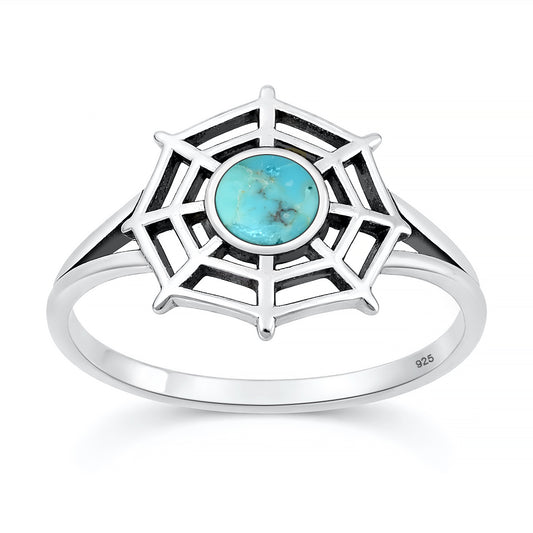 Silver Stone Ring - Turquoise