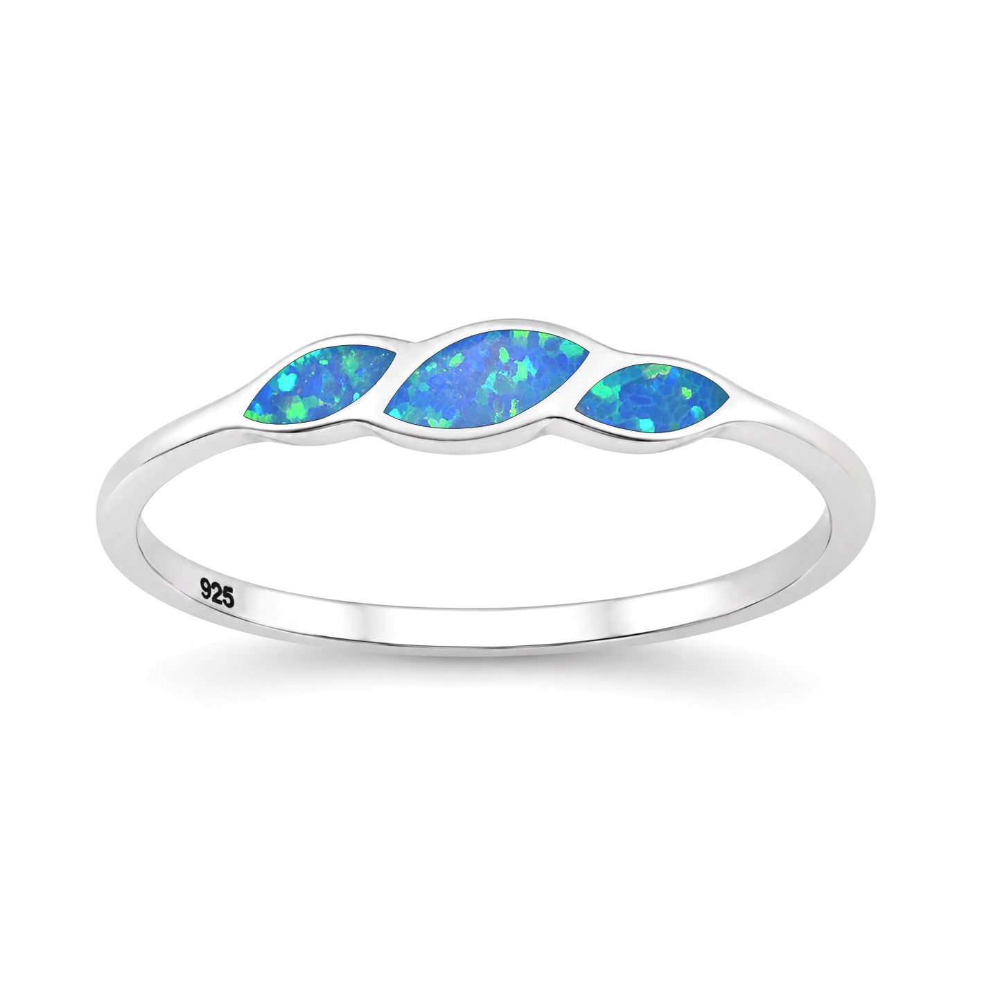 Silver Lab Opal Ring