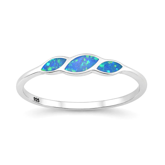 Silver Lab Opal Ring