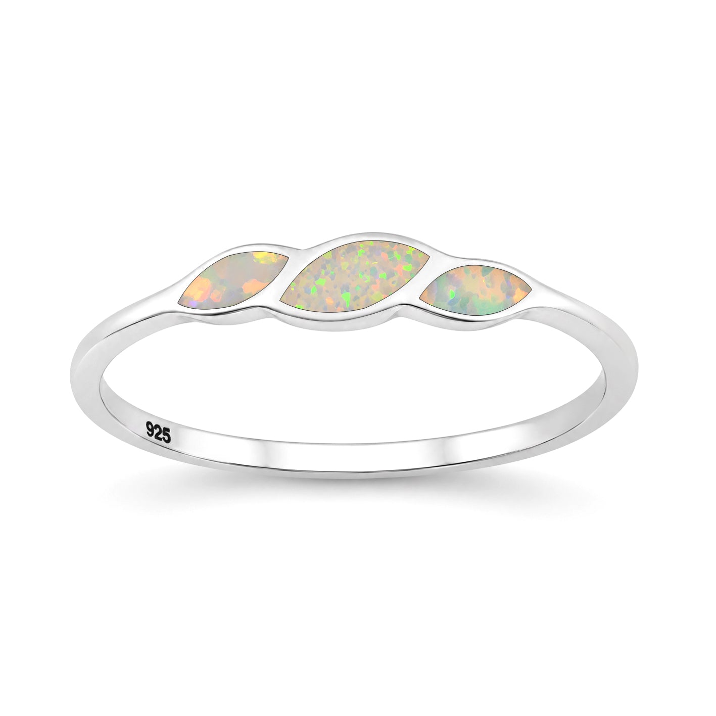 Silver Lab Opal Ring