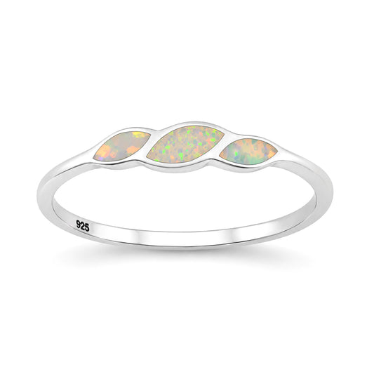 Silver Lab Opal Ring