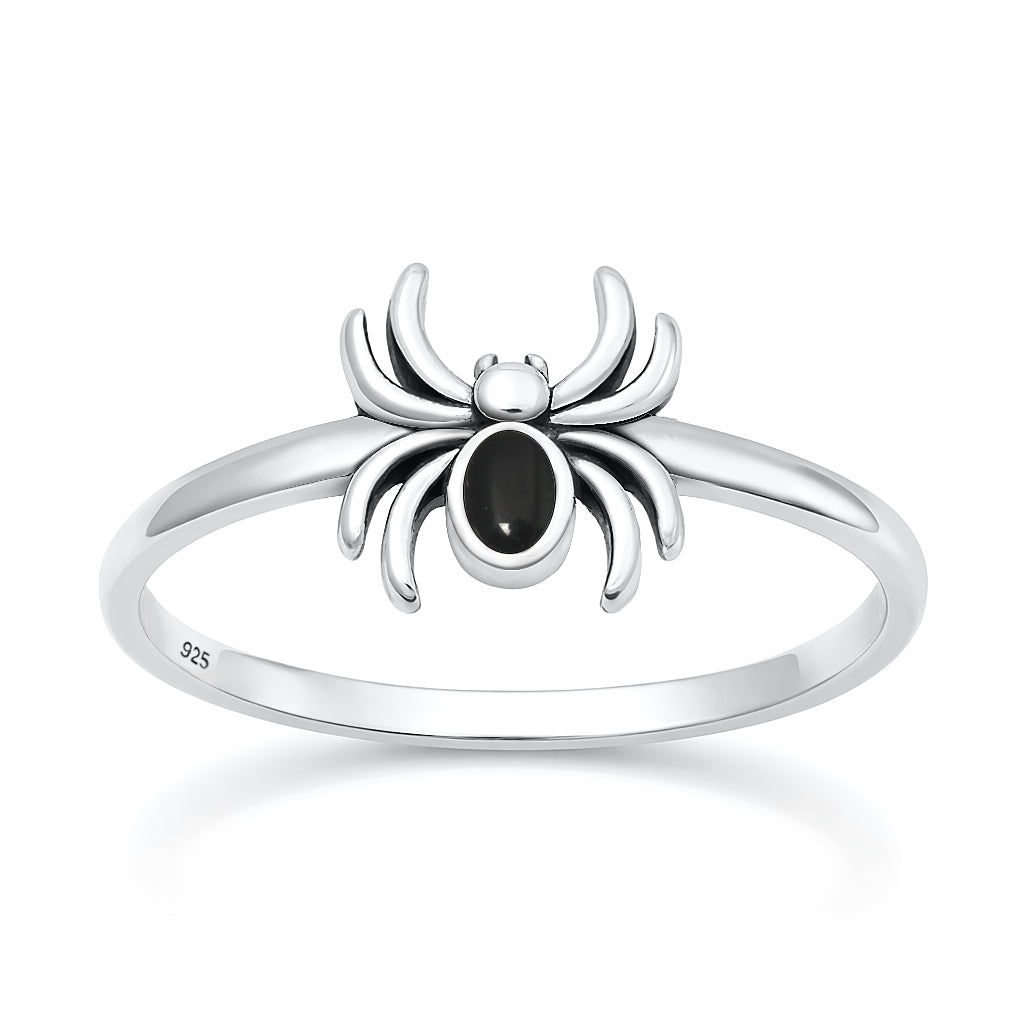 Silver Stone Ring - Spider