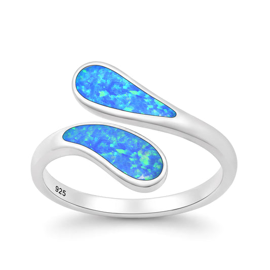 Silver Lab Opal Ring - Wrap Ring