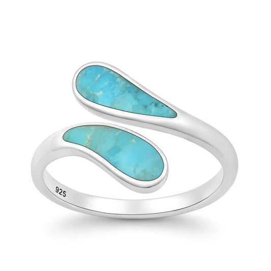 Silver Stone Ring - Wrap Ring