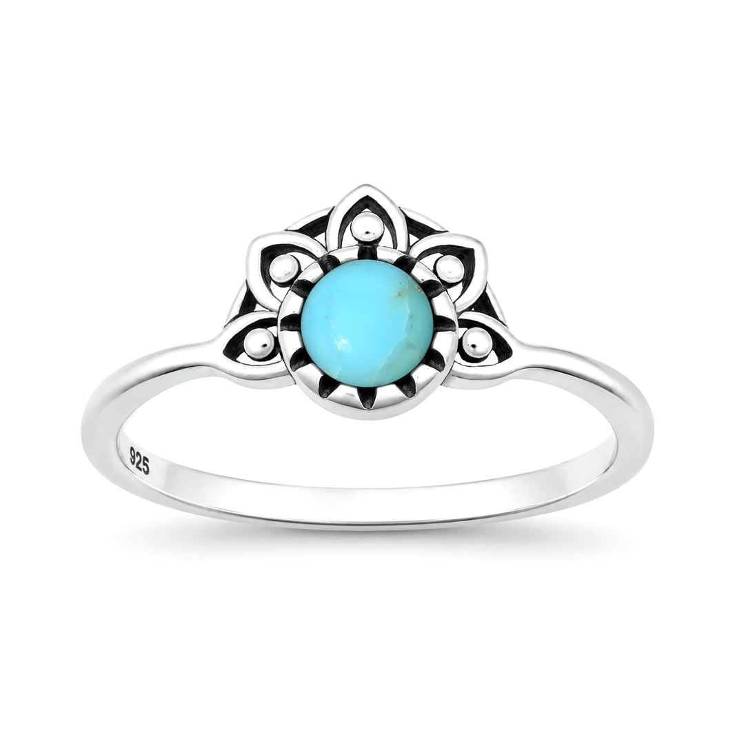 Silver Stone Ring - Henna