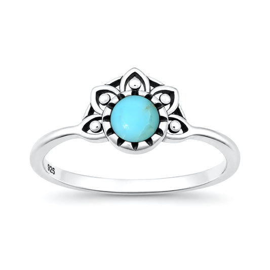 Silver Stone Ring - Henna