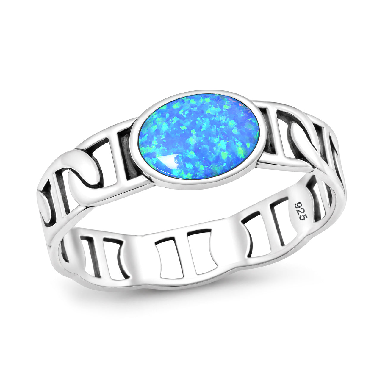 Silver Lab Opal Ring - Mariner Band