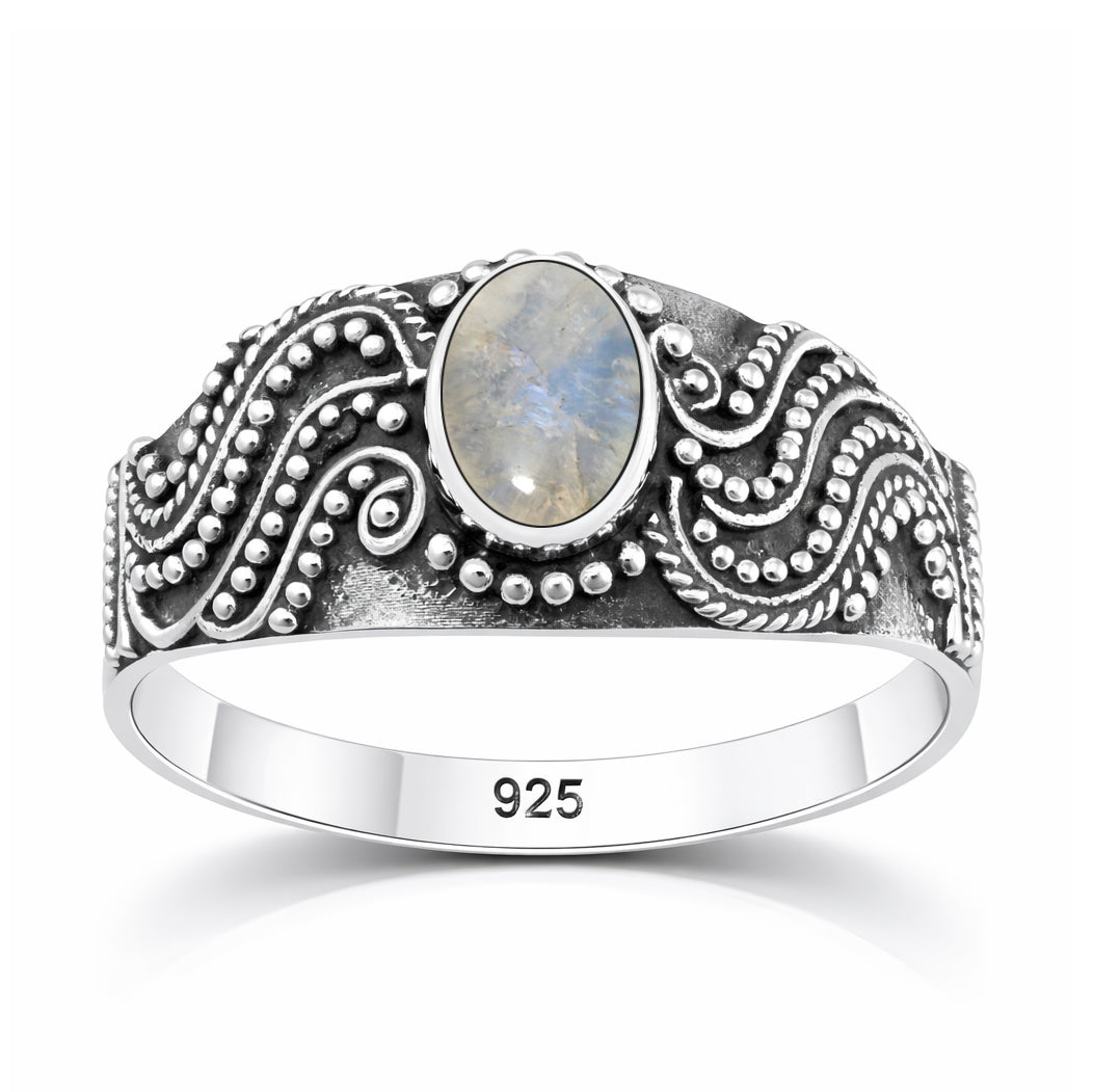 Silver Stone Bali Ring