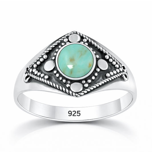 Silver Stone Bali Ring