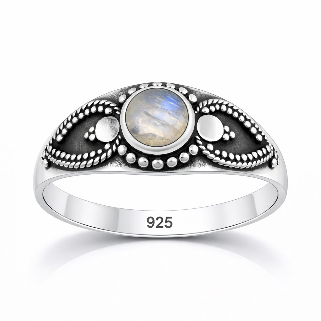 Silver Stone Bali Ring