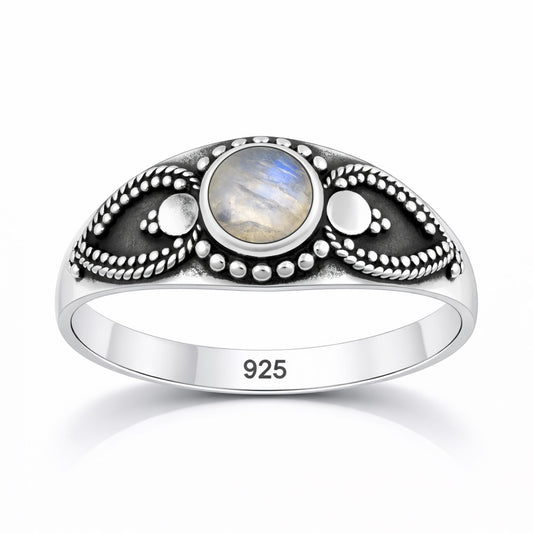 Silver Stone Bali Ring