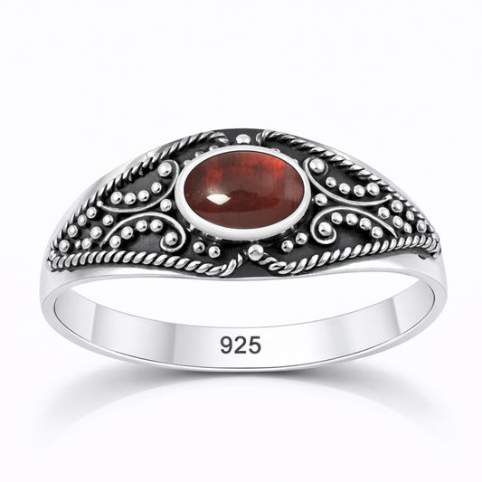 Silver Stone Bali Ring