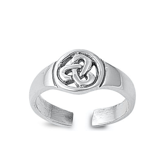 Silver Toe Ring - Celtic Design