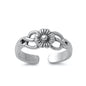 Silver Toe Ring - Flower