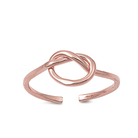 Silver Toe Ring - Knot