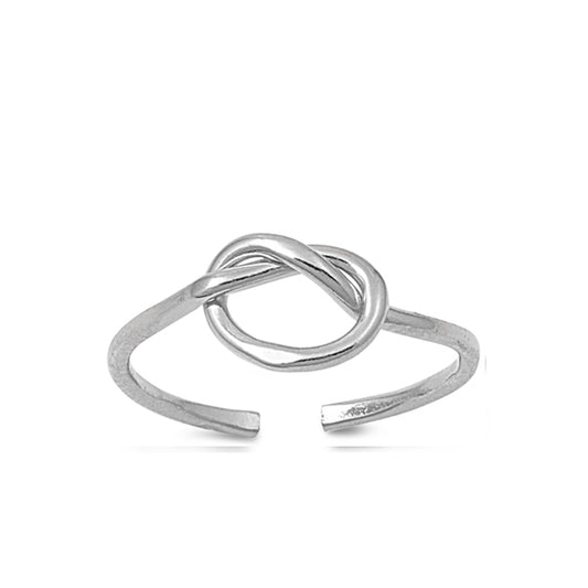 Silver Toe Ring - Knot