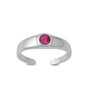 Silver CZ Toe Ring