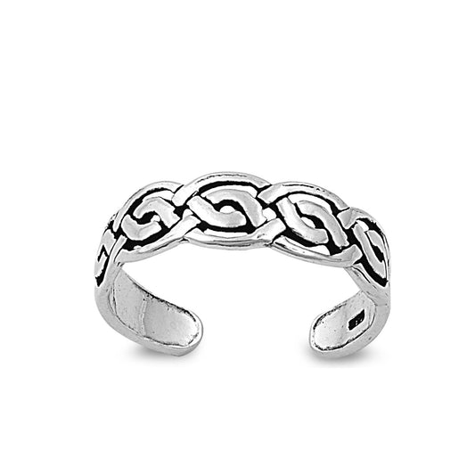 Silver Toe Ring - Celtic