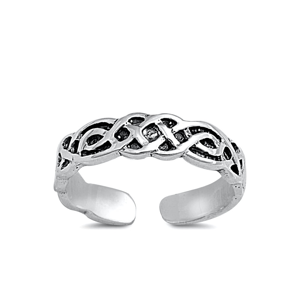 Silver Toe Ring - Celtic