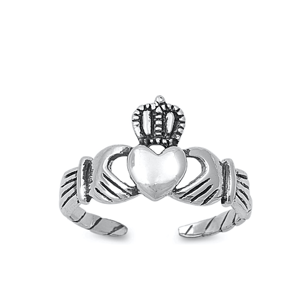 Silver Toe Ring - Claddagh