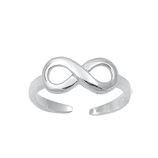 Silver Toe Ring - Infinity