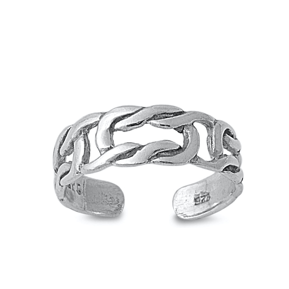 Silver Toe Ring - Knot