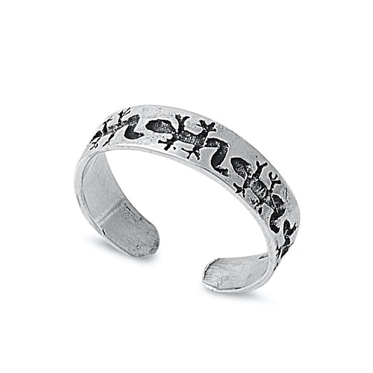 Silver Toe Ring - Lizard