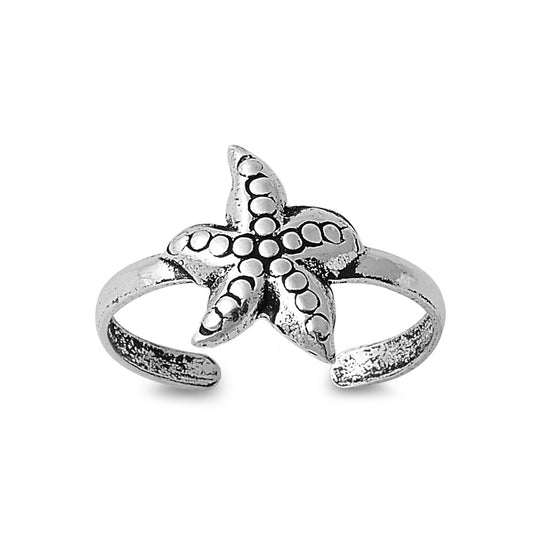 Silver Toe Ring - Starfish