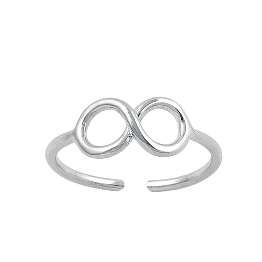 Silver Toe Ring - Infinity