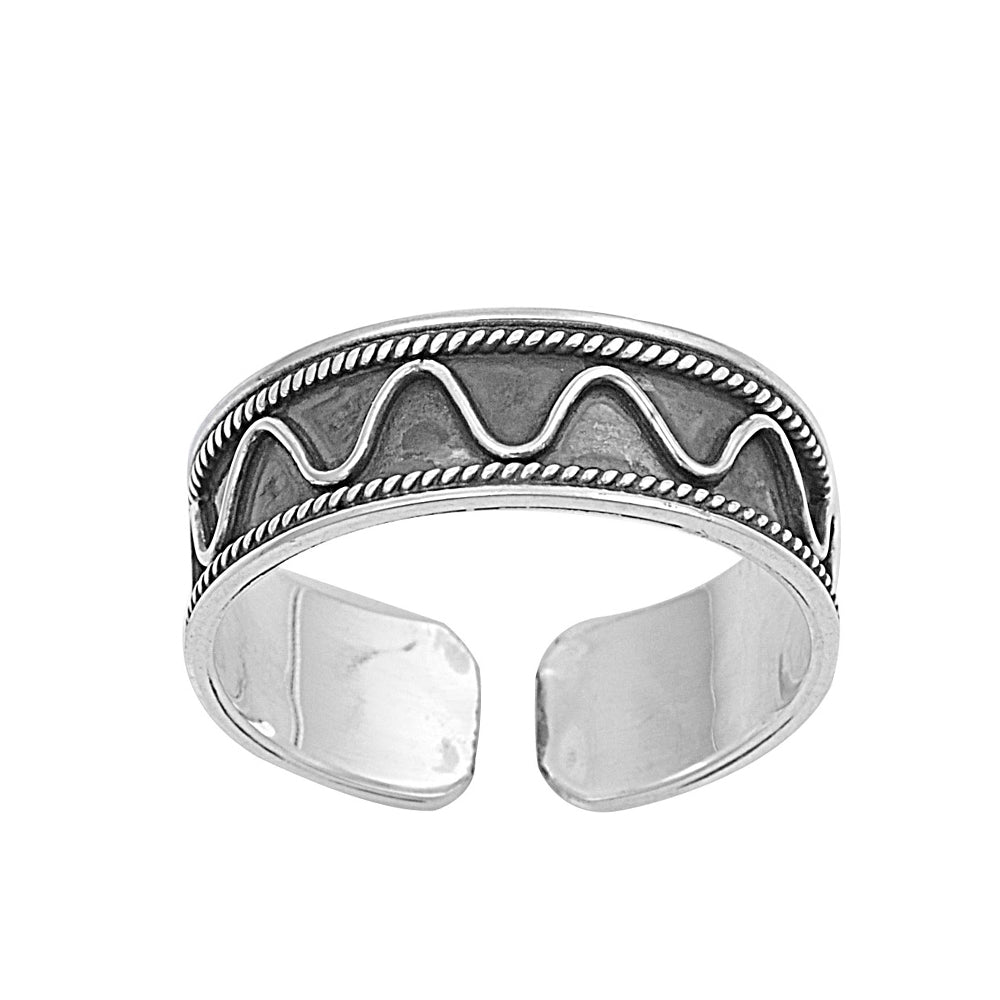 Silver Toe Ring - Bali Design