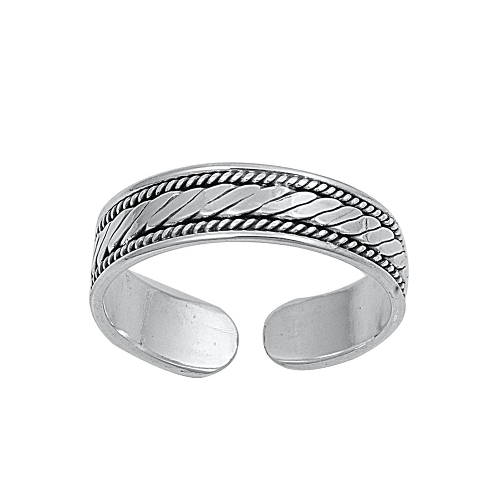 Silver Toe Ring - Bali Design