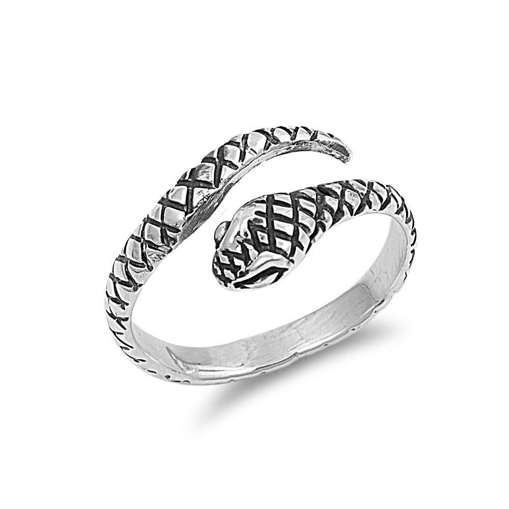 Silver Toe Ring - Snake