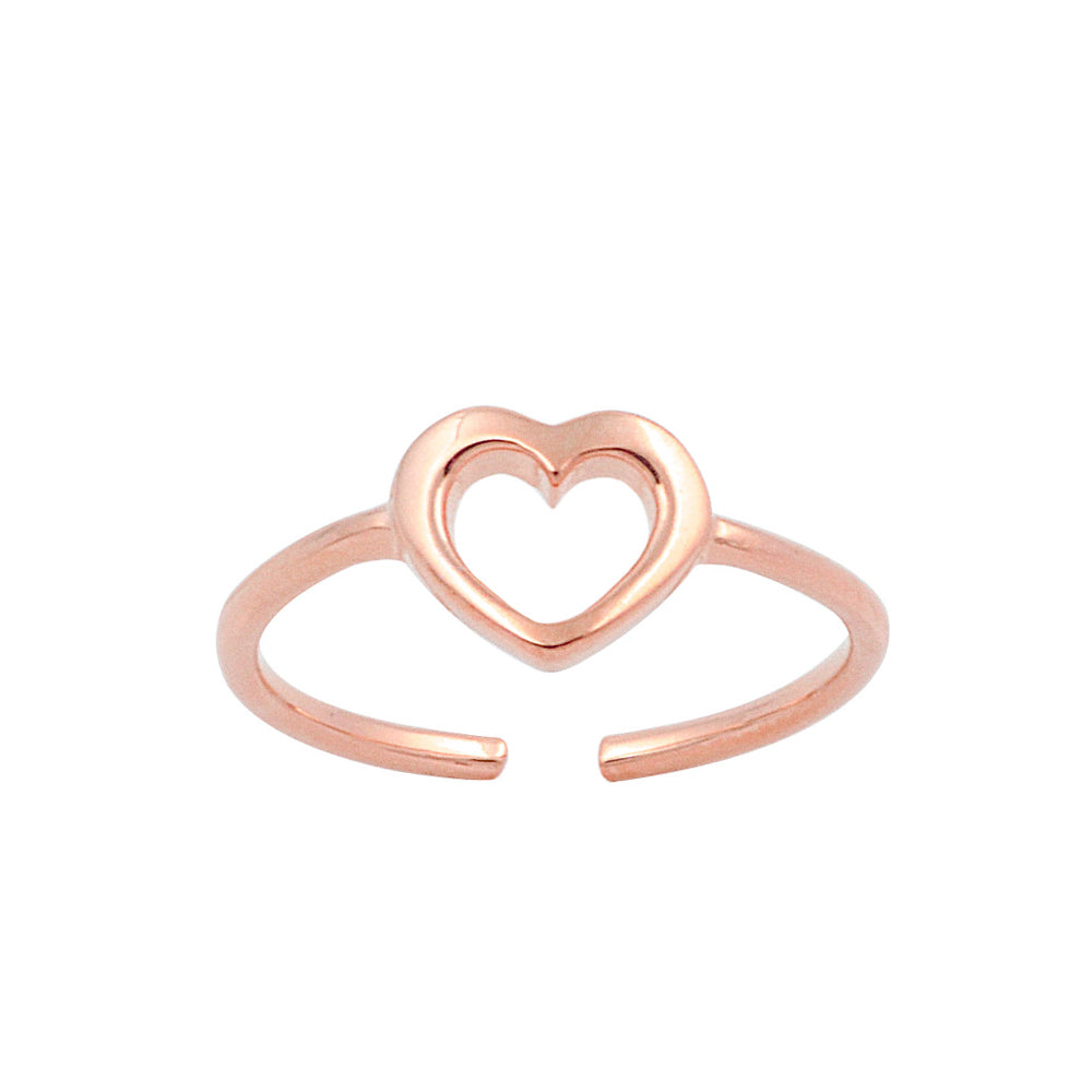 Silver Toe Ring - Heart