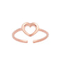 Silver Toe Ring - Heart