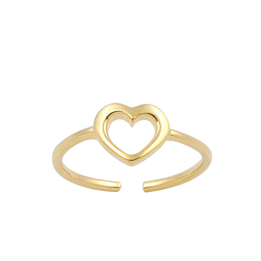 Silver Toe Ring - Heart