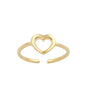 Silver Toe Ring - Heart