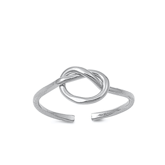 Silver Toe Ring - Knot