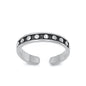 Silver Toe Ring - Polka Dots