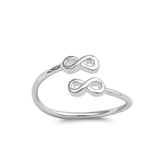 Silver Toe Ring - Infinity