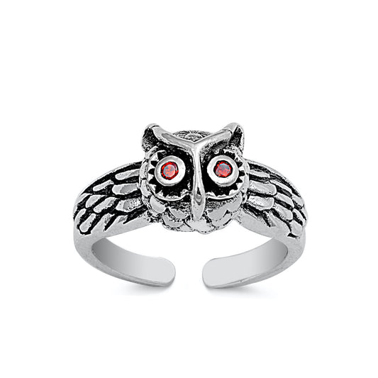 Silver Toe Ring - Owl